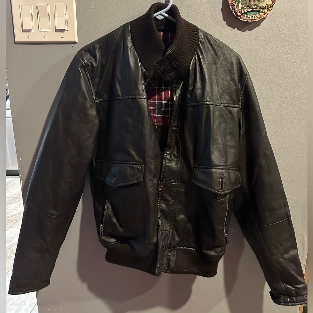 Edward Ascot Men’s Leather Jacket, Medium